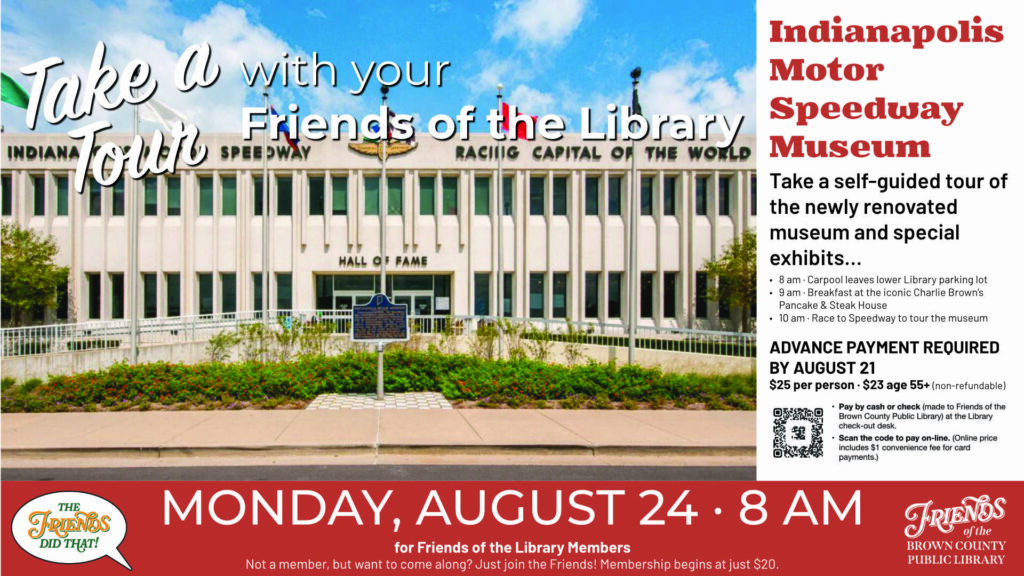 Indianapolis Motor Speedway Museum Tour with the Friends of the Library August 24
