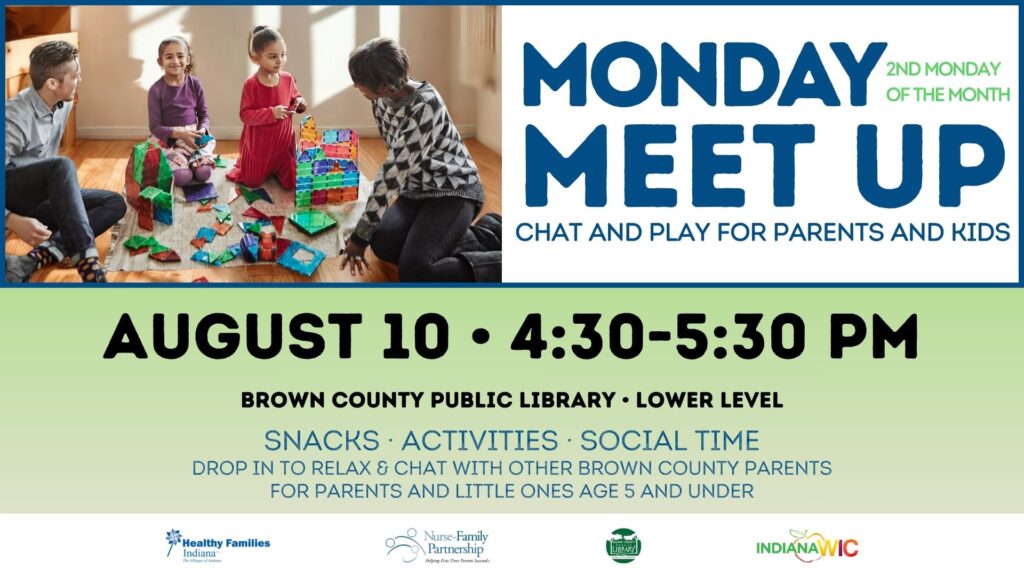 Monday Meet Up for Parents and Kids August 10 4:30 5:30 pm